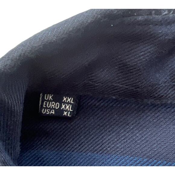 Barbour Dunoon Shirt Mens XL Blue Tartan Plaid Tailored Fit Button Down Cotton - Picture 4 of 10